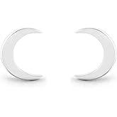 Boma Jewelry Sterling Silver Crescent Moon Stud Earrings