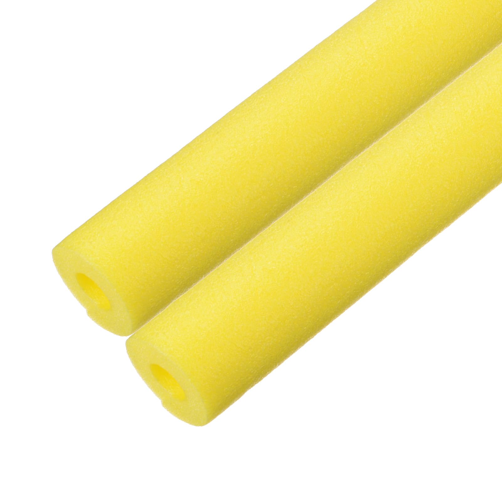 M METERXITY 2-Pack Pipe Insulation Foam Tube, 25mm(2/32") ID 60mm OD 25" L Foam Pipe Protection Wrap, Multi-Purpose Soft Foam Tubing for Ice Bumper Water Pipe/Handle Water Pipe [Yellow]