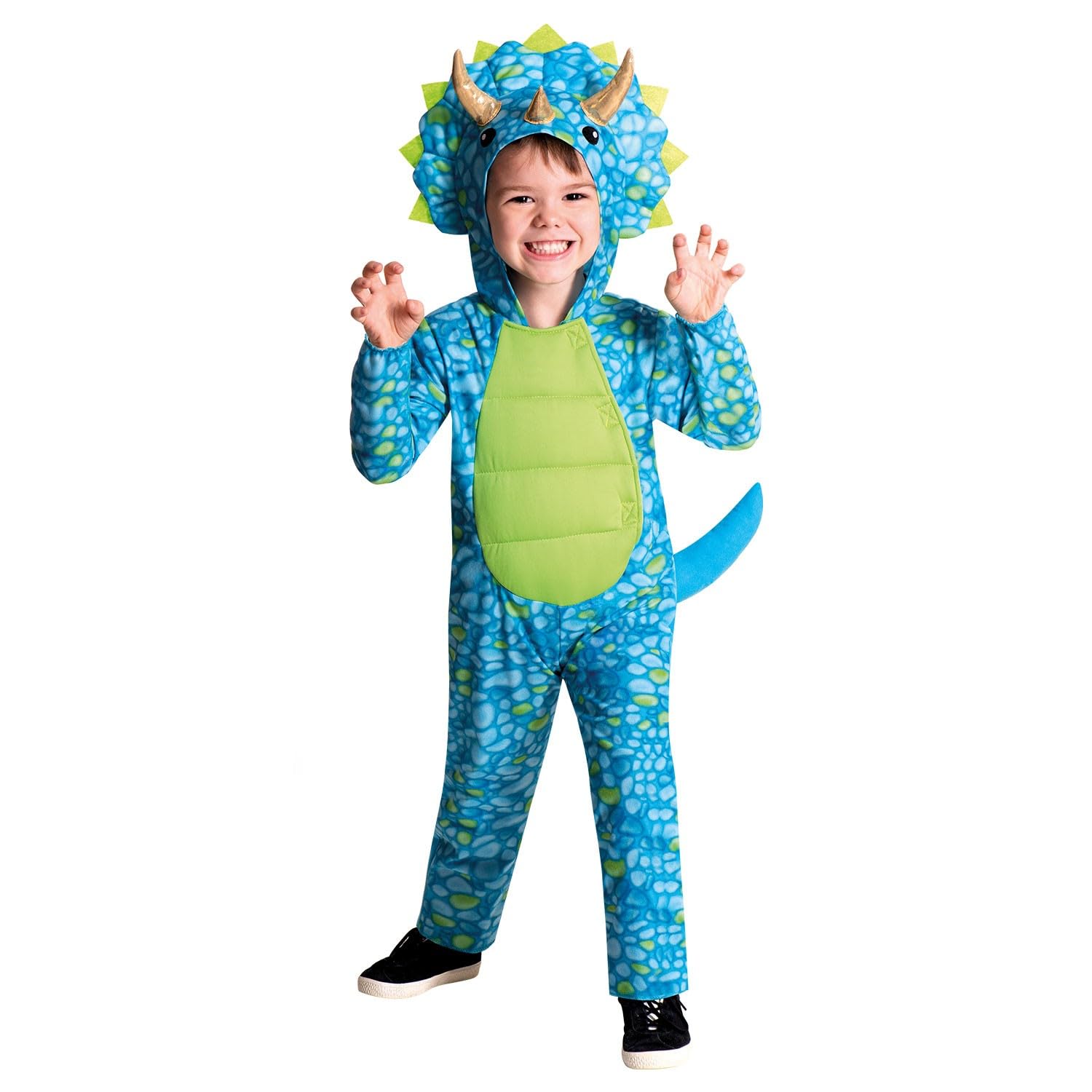 (PKT) (9912033) Child Blue Dino Costume (4-6yr)