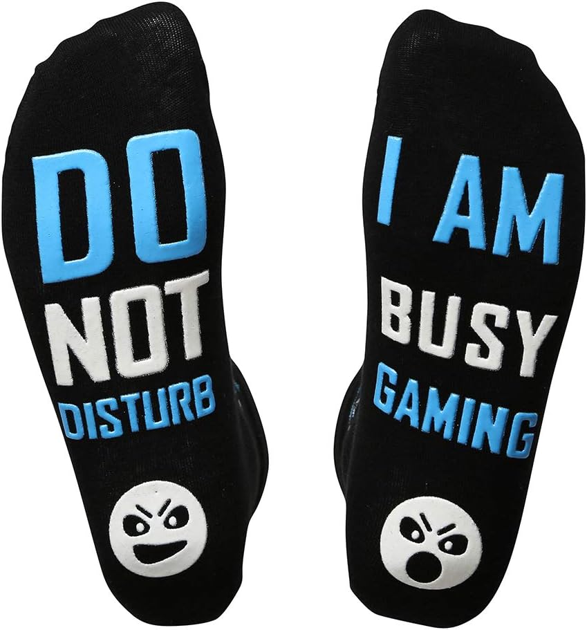 GamerGaming Socks, Funny Gifts, Do Not Disturb Im Gaming Socks, Gaming Presents, Novelty Socks, Blue DND