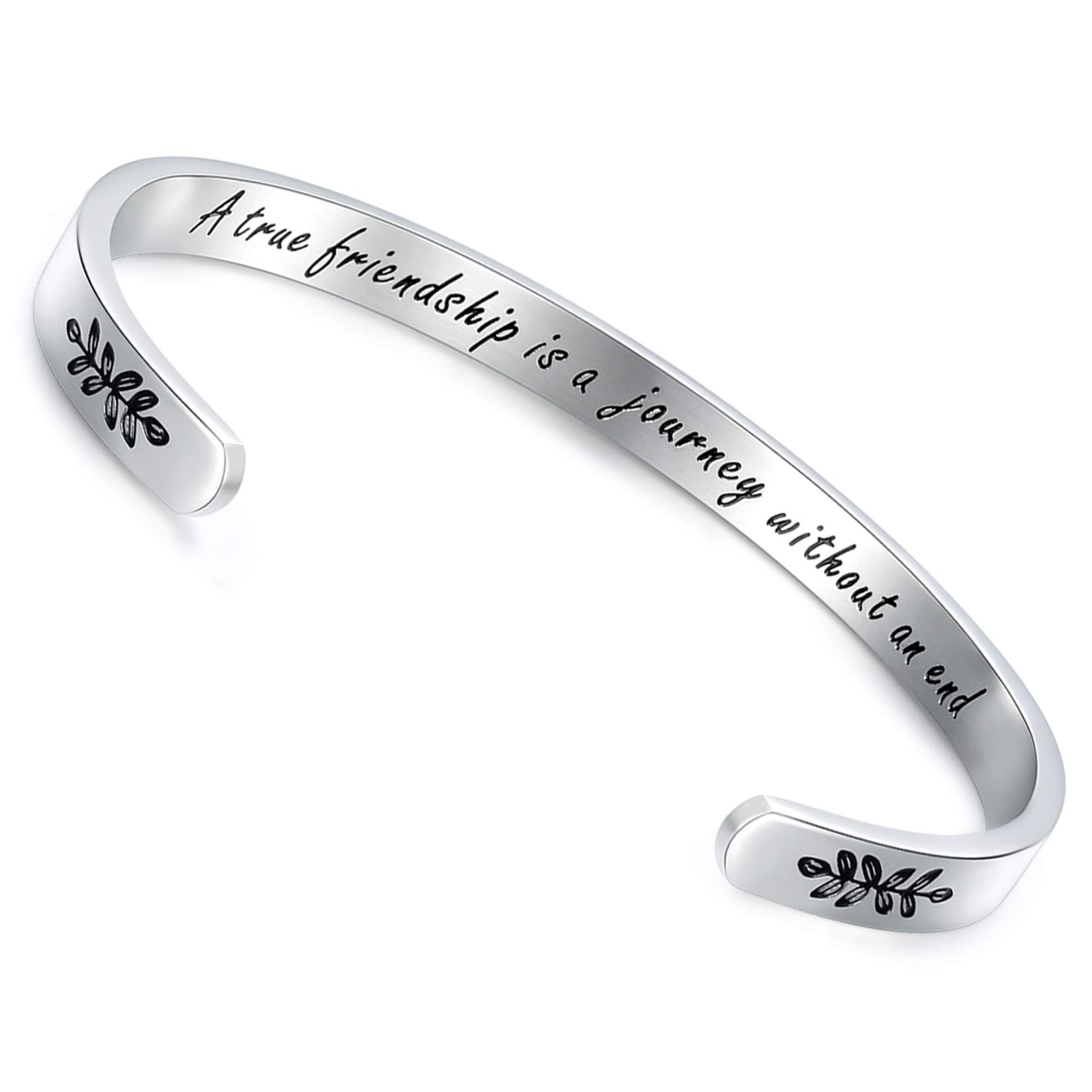 CERSLIMO Friendship Bracelet for Women - Inspirational & Motivational Cuff Bangle for Sister, Mother, Teacher Gifts & Birthday, Christmas Gifts — image 1