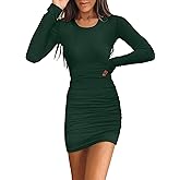 Valiamcep Womens Summer Tank Dress Crewneck Sleeveless Ribbed Knit Slim Fit Bodycon Mini Dresses