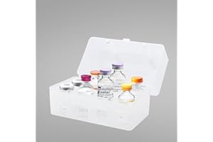 APDTEK Insulin Vial Storage Box Holder for Fridge, 8 Slots Diabetic Insulin Vial Case Organizer Protector for Travel Fits 5ML-15ML Insulin Injection Vials (White)