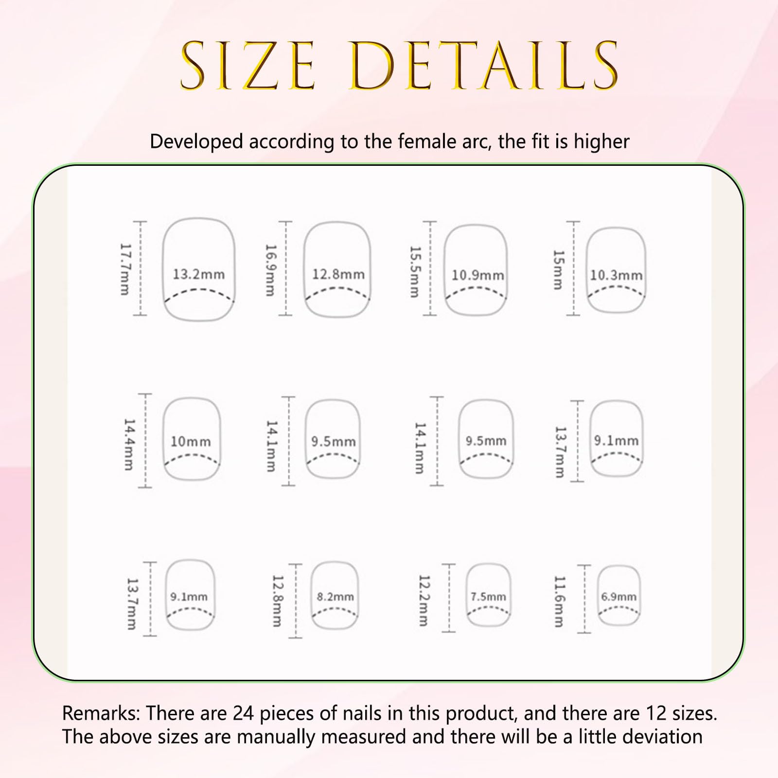 Square Press on Nails Short Sea Blue Fake Nails Glossy Acrylic Nails Press ons Full Cover False Nails with Golden Glitter Designs Glue Stick on Nails for Women Girls 24 Pcs - Image 8