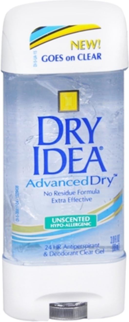 Dry Idea Advanced Dry Unscented Antiperspirant & Deodorant Clear Gel 3 oz (Pack of 2)