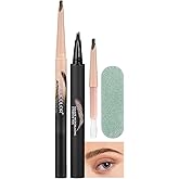 Anglicolor Eyebrow Pen, Angled Brow Brush, Microblading Eyebrow Pencils for Women, Natural Brow Pen, Eyebrow Brush To Hair-Like Strokes Long-Lasting, Waterproof, Smudge-Proof (02 Mocha)