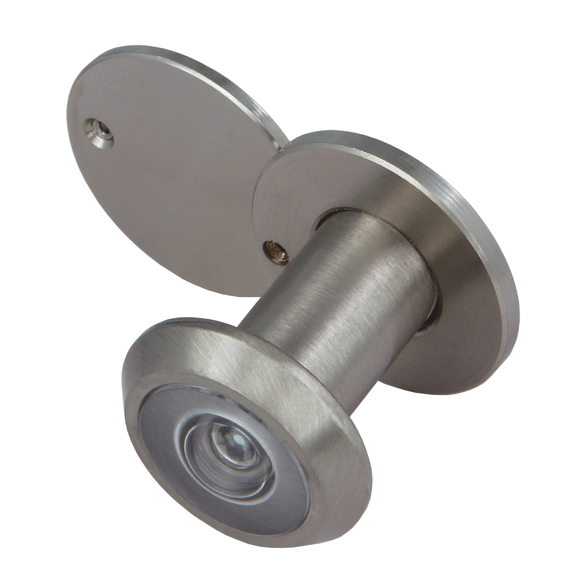 Amig - Door Viewer | Super Wide Angle Lens | for Indoor and Outdoor Front Doors | Colour Silver | Brass | Dimensions: Diameter 14mm, Door Thickness 25-42mm