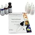 Gram Stain Kit, 7 Dropper Bottles - Crystal Violet (30mL), Safranin O 1.0% (30mL), Potassium Iodide 1.85% (30mL), 95% Denatured Ethyl Alcohol (4x25mL) - Includes Instructions - Innovating Science
