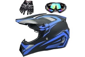 TXXFWJ Adult 4 Wheeler Helmet, Motocross Helmet DOT/FMVSS-218 Certification Comfortable and Breathable Full Helmets for Locomotives Used in All Seasons