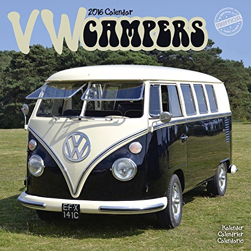 VW Campers Calendar- 2016 Wall calendars - Car Calendar - Automobile Calendar - Monthly Wall Calenda by