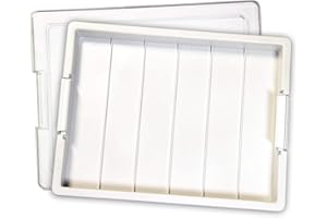 Bead Storage Solutions Elizabeth Ward Plastic Organizer Tray with Clear Snap Shut Lid for Sorting Craft Supplies, Fasteners, Crystals, and More