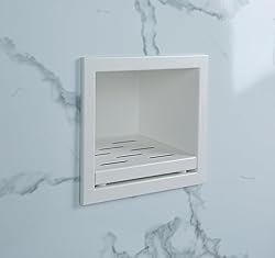 IKITRAEE Recessed Wall Soap Holder，Foot Rest for