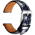 REZERO Leather Watch Bands for Men, Quick Release Watch Straps, Luxury Italian Alligator Grain Embossed Band Replacements 19mm 20mm 21mm 22mm