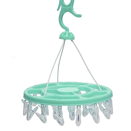 Truvic Cloth Hanger with Clips 20 Pegs Hanger for Undergarments | Hanger for Clothes Drying | Hanger Set for Clothes | Hanger for Wardrobe