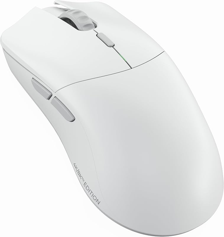 Gaming Model O 2 PRO 4K/8K Wireless Gaming Mouse - 2.4GHz 1ms delay, 4K/8K Polling, 100M clicks, 59g Ultralight, Long Battery Life, 26K DPI, RGB, Ambidextrous, 6 Buttons, PTFE Feet - White