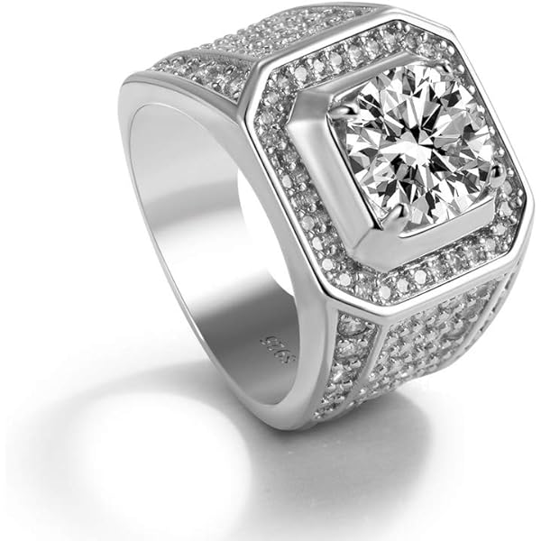 Square College Ring 【Casual】（Silver） Amazon.com: Sterling Silver 4-Piece Squared Design Puzzle Ring for