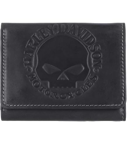Amazon.com: Harley-Davidson Men's Embossed Eagle Tri-Fold Snap
