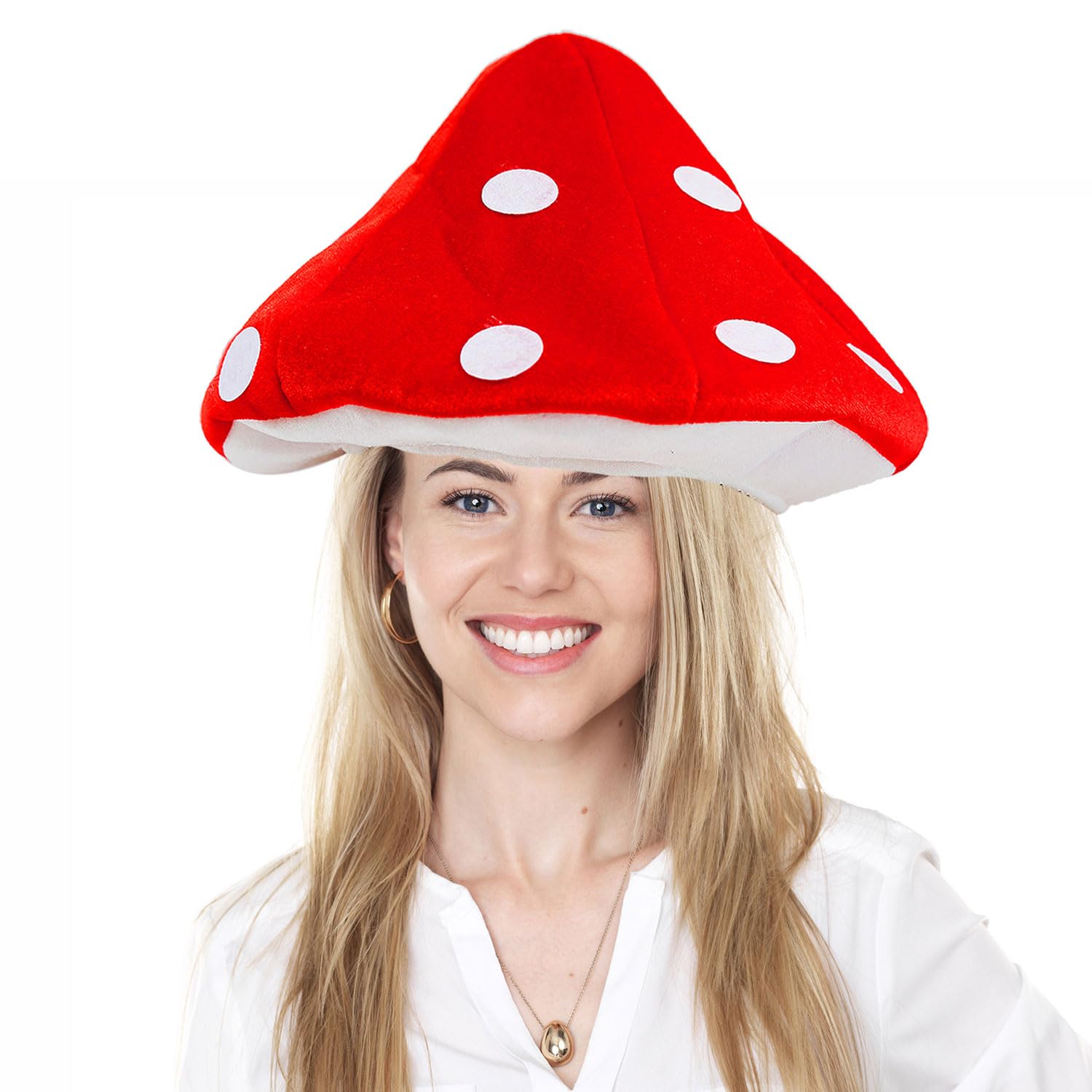 Photo 1 of Playful Mushroom Hat - Soft & Lightweight Costume Accessory for Halloween, Christmas, Parties - Comfortable Fit