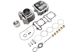 MOFANS 150cc 57.4mm Bore Cylinder Top End Rebuild Kit Fit for Moto Scooter 150cc GY6 Chinese Scooter 157QMJ Engines