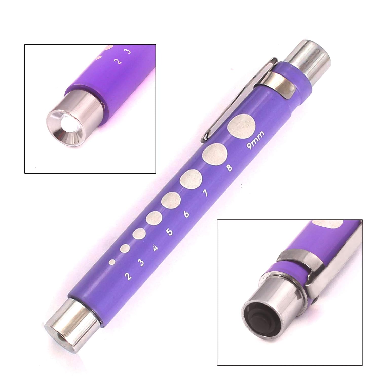 DDP Pen Light with Pupil Gauge LED Penlight Medic for Doctor Nurse Diagnostic