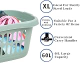 JMS we create smile Set of 2 Plastic Hipster Laundry Baskets Silver Sage view 5