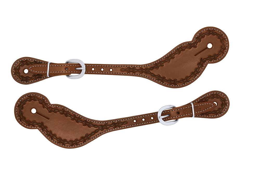 Weaver Leather Barbed Wire Regular Spur Straps