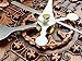 Foxtop Silent Non Ticking Decorative Copper Wall Clocks Battery Operated with Hollow Design Vintage Retro Style (11 inch Arabic Numeral)