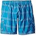 Kanu Surf Men's Big Flex Extended Size Plaid Swimtrunk, Aqua, 3X