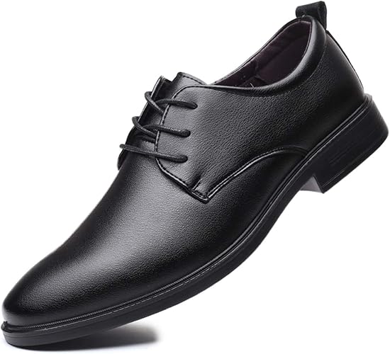 Amazon Wewin ビジネスシューズ 革靴 紳士靴 メンズ プレーントゥ 定番 シンプル 3ホール 外羽根 おしゃれ ドレスシューズ 人気 通気 防滑 撥水 歩きやすい 幅広 男性用 フォーマル 営業マン 就活 通勤 防滑 幅広 黒 ビジネスシューズ