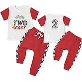 Baby Boy Birthday Outfit Fast One Two Three Four Outfits 1st-4th Race Car Birthdays Clothes Shirt Pants