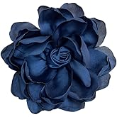 Dainty Fabric Rose Flower Large Brooch Lapel Pins Flower Brooches Pin Classic for Wedding Party Dance Banquet for Women Dress Suit Clothes Accessories Jewelry 100mm