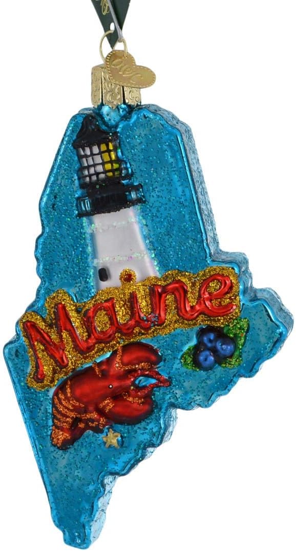 Old World Christmas State of Maine Ornament, Multi