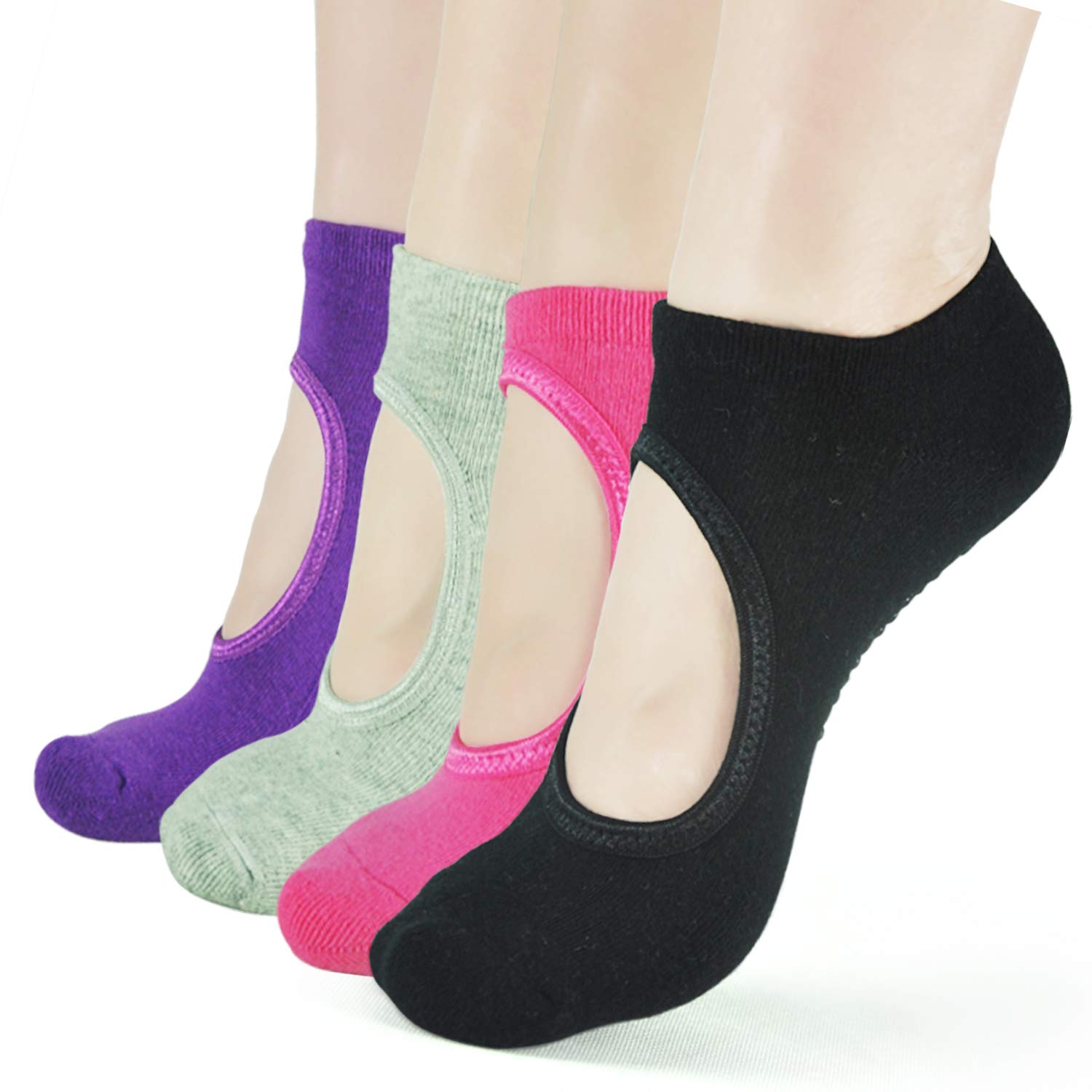 سعر Barre Socks for Women Elutong Pilates Socks Grips Yoga Grippers Ballet Non Slip Anti Skid