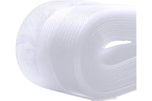 ITEM4EVER 50 yds White Stiff Polyester Horsehair Trim Braid Hem for Sewing Wedding Dress Gowns hat (3")