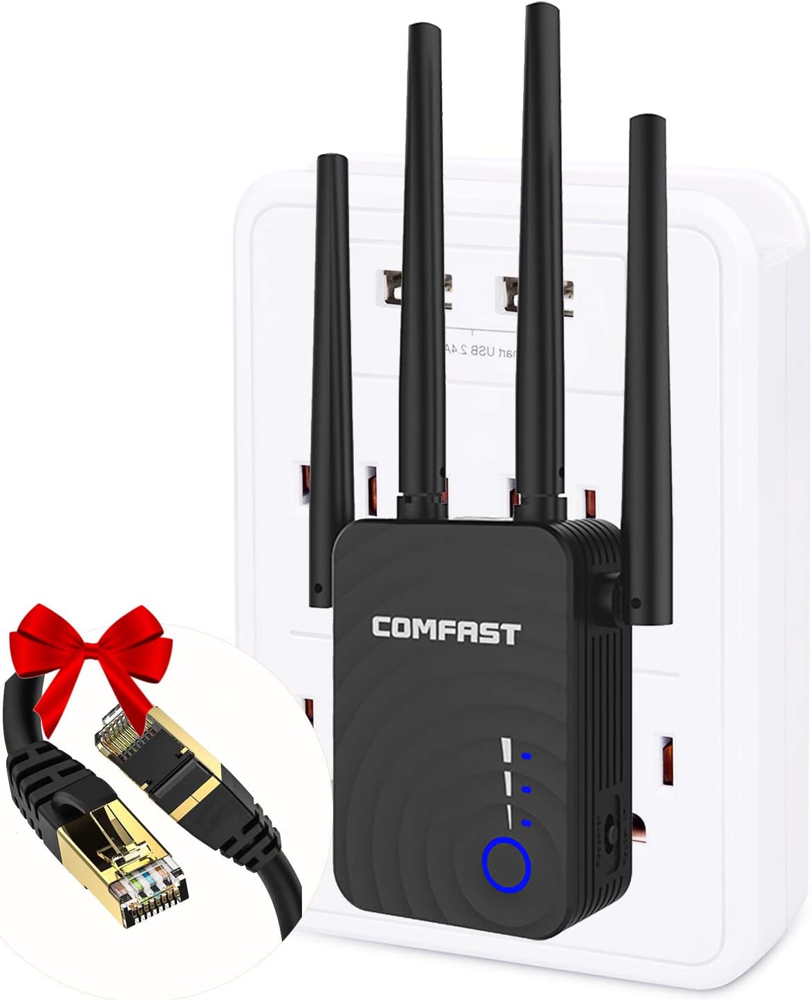WiFi Range Extender Signal Booster for Home, 1200Mbps Repeater 2500FT 2.4 & 5GHz Dual Band WPS Booster WPS Easy Setup, Work with Any WiFi Routers Enjoy Gaming Movies: Computers & Accessories