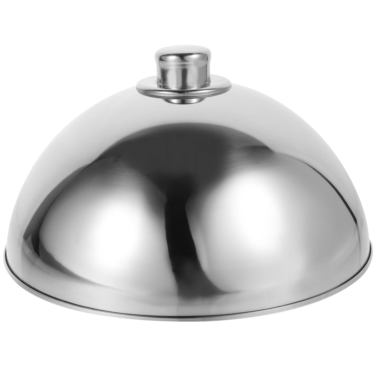 Photo 1 of ***** MISSING HANDLE**** Cabilock Stainless Steel Food Dome Cover with Silver Bead Handle, Dustproof Food Serving Plate Lid for Home, Restaurant, and Catering Use (10inch, Silver Bead)