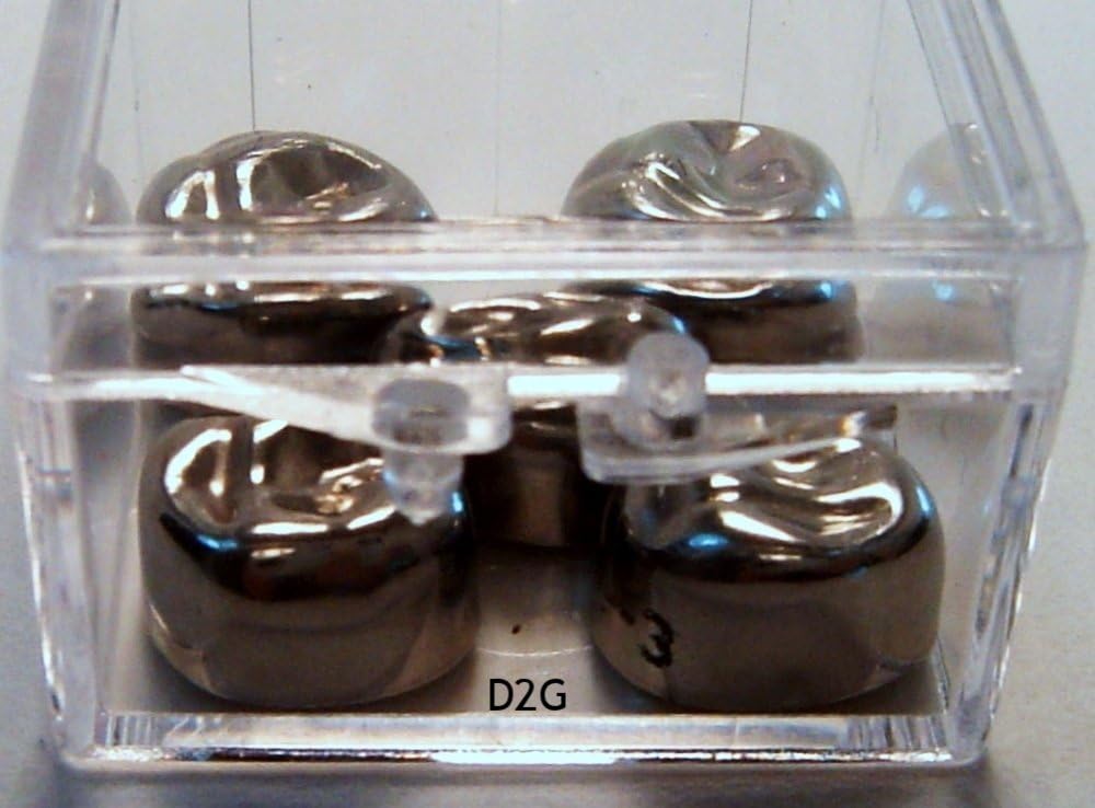 Stainless Steel Dental Crowns, First Primary Molars, LL4, Refill Box of 5