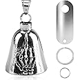 vvag Motorcycle Bell Durable Guardian Angel Bell Hanger Biker Bell with Keychain Ring Motorcycle Accessories for Women