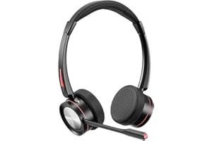 MAIRDI Wireless Headset with Microphone for PC, Stereo Bluetooth Headset with Microphone Noise Canceling for Truck Driver Off