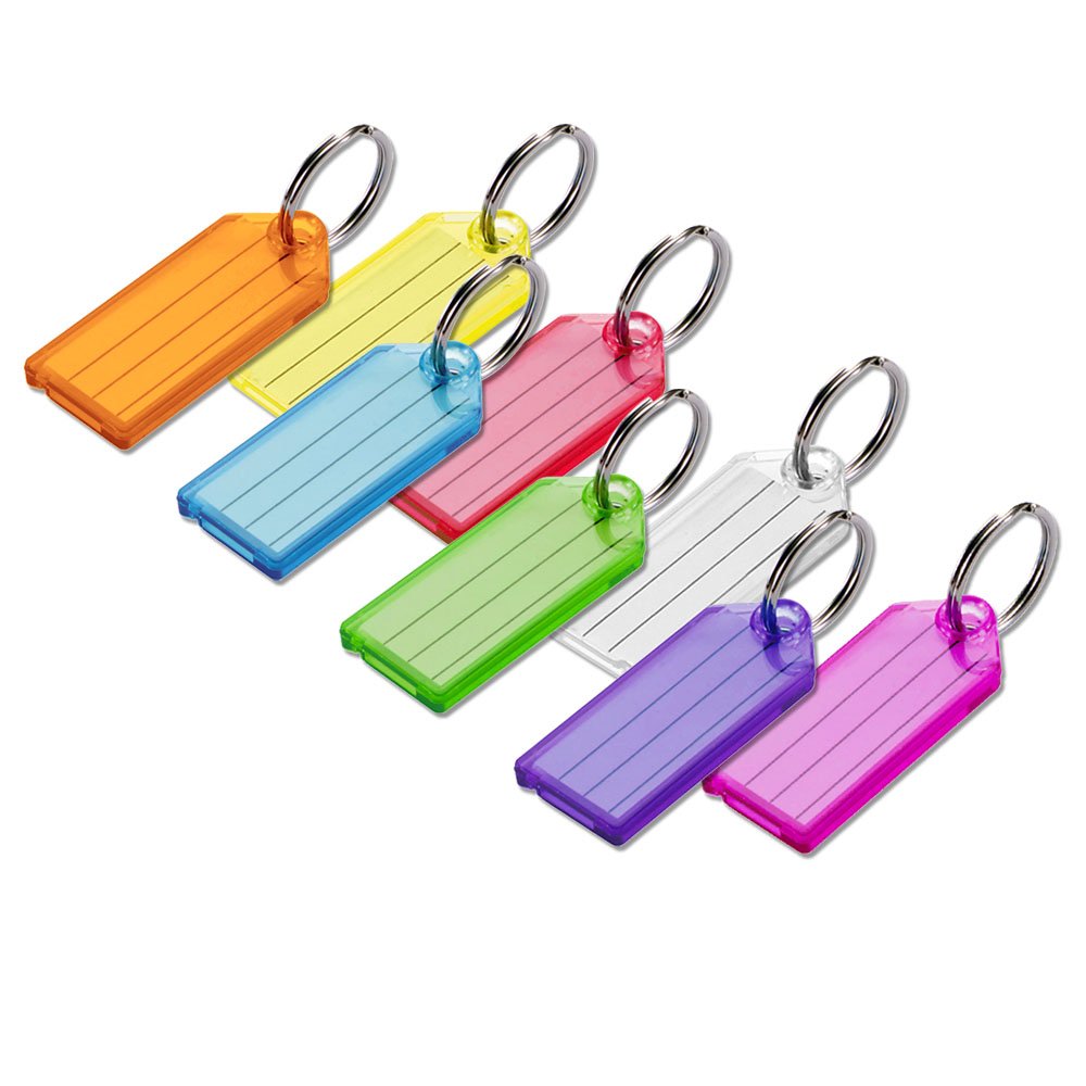 Lucky Line Key Tag with Split Ring; 100 Per Box; Assorted Colors (10400)