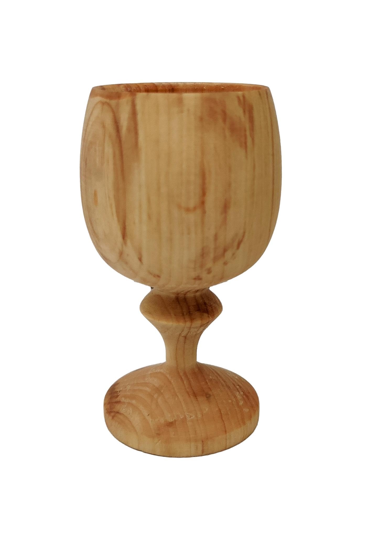 Wooden World - Large Wooden Goblet Cup Made of Cherry Wood Ecological and Solid