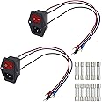 EPLZON Inlet Module Plug 3D Printer Arcade Power Switch 10A 250V Power Socket with 10A 15A Fuse 18 AWG Extension Cable 3 Pin IEC320 C14 Male Power Switch (Pack of 2 Pcs)