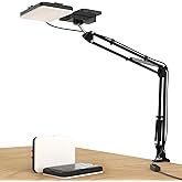 LED Selfie Light with Overhead Phone Mount,USB Powered Video Lighting Kit with Adjustable Arm Stand and 360° Phone Holder, Studio Lighting for Live Streaming, YouTube Videos, Cooking, Drawing