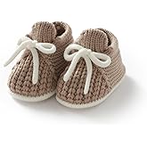 LAWKUL Baby Booties Knit Newborn Shoes Cozy First Walkers Infant Toddler Boots for Boy Girls 0-3 Months