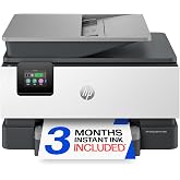 HP OfficeJet Pro 9125 Wireless All-in-One Color Inkjet Printer, Print, Scan, Copy, Fax, ADF, Duplex Print/scan, Best-for-Office, 3 Month Trial of Instant Ink Included, AI-Capable (C2VZ0A)