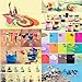 Guaishou Art Sand Arts Crafts Accessory 15 Colors Plastic Bottles（Total 72 oz. Decorative Wedding Colored Vase Glass Sand