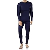 VZV Thermal Underwear for Men Fleece Lined Long Johns for Mens Thermals Top and Bottom Set Soft Base Layer for Winter