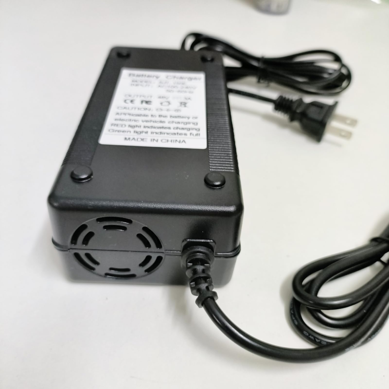 48 Volt 3.0 Amp Quick-Charge 3-Pin Battery Charger for eWheels EW-36 EW-02 EW-11 EW-19 EW-20 EW-38 EW-46 EW-66 EW-72 and 48V Scooters, Go-Karts, Big Toys Baja, FitRight, Go-Bowen, MotoTec