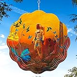 OMCCHK Spaceman Butterfly Wind Spinners Outdoor