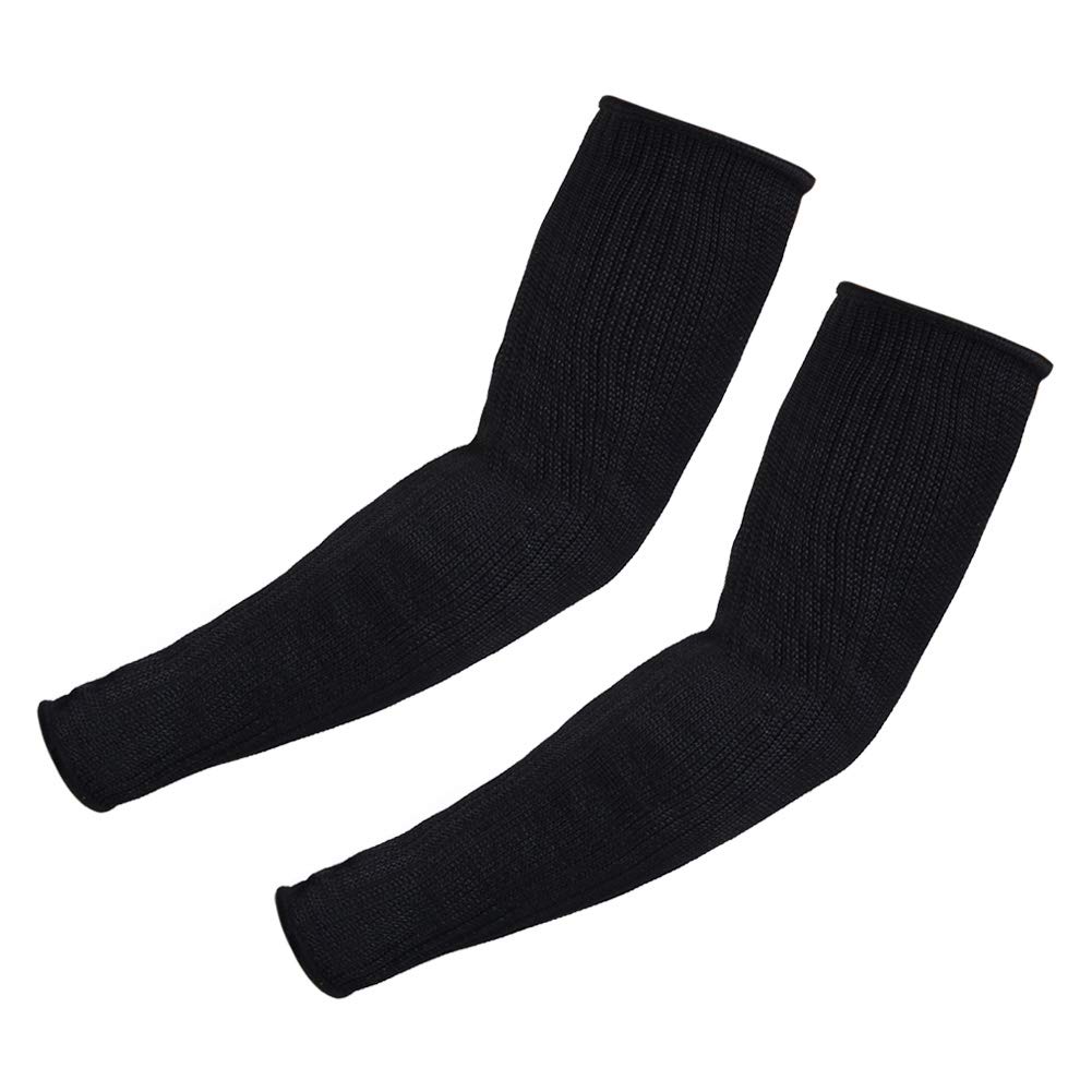 Yosoo Health Gear Cut Resistant Arm Sleeves Level 5 Protection, Stainless Steel Wire Slash Proof Sleeves for Gardening Welding, Black 38cm